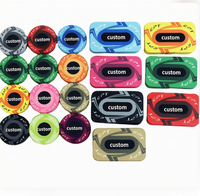 Jetons de poker en céramique de haute qualité Tina 39 mm, qualité casino, jetons personnalisés EPT WPT Texas Hold'em, plaque et jetons EPT, ensemble de poker