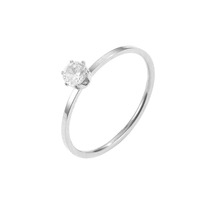 Hot Selling Rvs Rosébloemenpaar Ring Verlovingstrouwring Paar Ring Voor Valentijnsverjaardag Cadeau