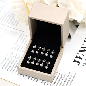 Wholesale Fashion Earrings 1ct Moissanite <b>Sterling</b> <b>Silver</b> <b>Stud</b> Earrings Push Back Earrings - Product Image 6