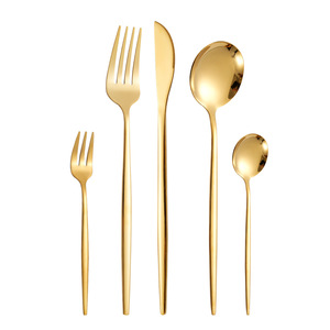 410 Stainless Steel Portuguese Cutlery <b>Set</b> Forks Spoons Western Style Hotel European Plated Steak Knife Dessert Utensils - Product Image 5