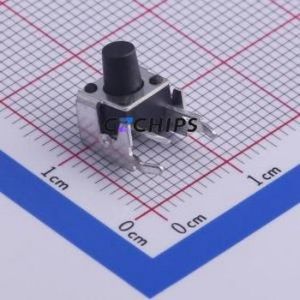 TS-1002N-07526 Tactile Switch Through hole,6x7.5mm Switch Single Pole Single Throw Round Button Right Angle Insert 7.5mm - Product Image 1