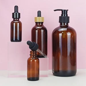 30ml 60ml 120ml 1oz 2oz 4oz Matte Frosted Amber Cosmetics <b>Empty</b> Essential Oil Face Serum Glass Dropper <b>Bottles</b> with Paper Tube - Product Image 6