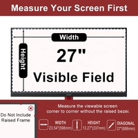 Film de protection d'écran anti-espion, anti-rayures, détachable, à double sens, bloquant les vues latérales, anti-reflets pour moniteur de bureau Acer 27 pouces 16:9