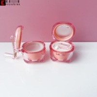 Contenant en plastique pour baume à lèvres avec couvercle à vis, emballage cosmétique mini mignon pour baume à lèvres, crème, rouge à lèvres