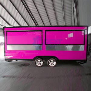 รถขายอาหารเคลื่อนที่พร้อมครัวครบชุดสำหรับขายขนมและฮอทดอก บาร์บีคิวกลางแจ้ง ใช้ในเชิงพาณิชย์ ดีไซน์ปรับแต่งได้ - Product Image 1