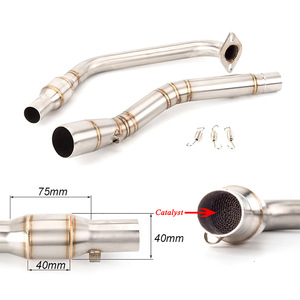 Silenciador de escape de moto de alto rendimiento para motor, tubo de escape modificado para motocicleta, sección frontal R15 V3 MT15 R15M - Product Image 1