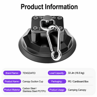 Support de fixation à ventouse pour auvent, vente en gros, OEM, ODM, personnalisé, en TPU et ABS, sans support de toit, fournisseur d'accessoires de camping pour voiture, directement de l'usine