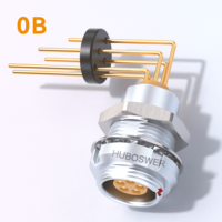Connecteur circulaire auto-bloquant Push-Pull série ECG 0B, 2-9 broches, coudé à 90 degrés, pour carte de circuit imprimé (PCB), indice de protection IP50