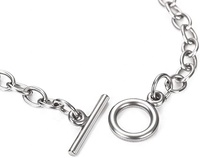 Chaîne à maillon avec fermoir à bascule, bijou, en acier inoxydable, pour la fabrication des bracelets
