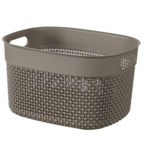 Cestino in Plastica Mod. FILO MULTIPURPOSE 6LT 27X22X15CM MARRONE - Product Image 1