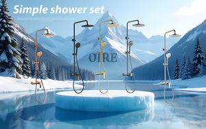 <span class=keywords><strong>Ensemble</strong></span> <span class=keywords><strong>de</strong></span> <span class=keywords><strong>douche</strong></span> <span class=keywords><strong>de</strong></span> luxe Oire à poignée unique apparente en laiton or rose, avec <span class=keywords><strong>barre</strong></span> <span class=keywords><strong>de</strong></span> <span class=keywords><strong>douche</strong></span> coulissante, pour hôtels et appartements, finition douce - Product Image 4