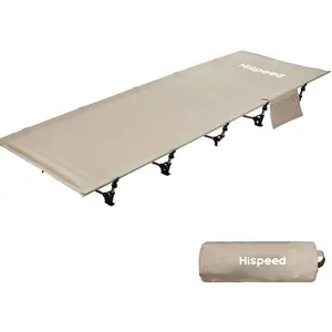 HISPEED Supplier Ultralight Folding Tent Camping Cot Bed 2M Adjustable Folding Bed Camping Beds Cot for Adults