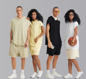 Streetwear Sweat à capuche sans manches Pull à épaules dénudées surdimensionné pour homme - Product Image 5