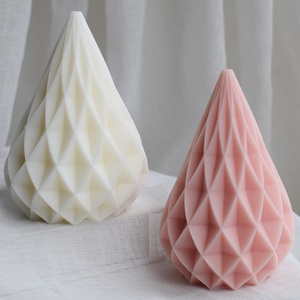 Moule en silicone conique en gros pour bougies, motif géométrique en maille, pour décoration intérieure, moule à bougies parfumées - Product Image 1