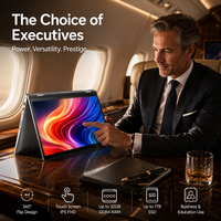 Ordinateur portable 2 en 1 de 15,6 pouces, écran tactile pliable à 360 degrés, AMD Ryzen 5, Windows 11 Home, portable, pour l'éducation et les affaires