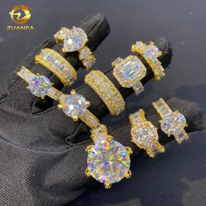 Luxury Women VVS Moissanite Hip Hop Jewelry <strong>Rings</strong> <strong>925</strong> <strong>Silver</strong> Fine Jewelry Full Diamond Iced Out Wedding Engagement <strong>Ring</strong> - Product Image 3