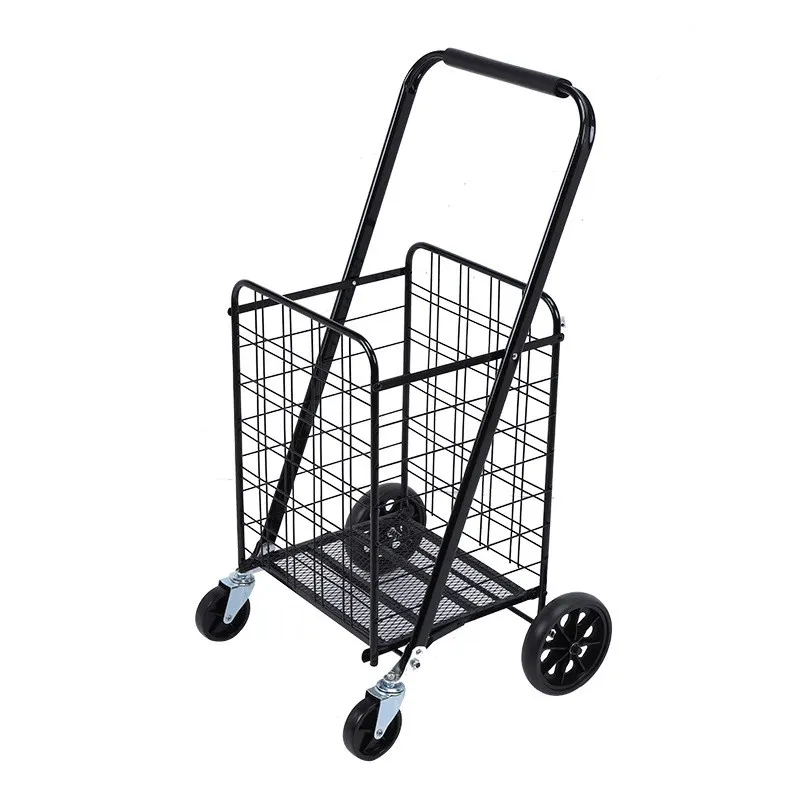 Factory Price Grocery Utility Shopping Trolleys Carts Portable Foldable Trolleys for Supermarket Retail Store