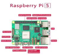 Raspberry Pi 5 Model Resmi Original Pi5 Pilihan RAM 4GB / 8GB Broadcom BCM2712 SOC Decoder Wi-Fi Dual-band