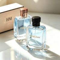 Flacon de parfum HANMING de haute qualité HH-060 50ml 100ml avec bouchon en plastique spiralé personnalisé, boîte cadeau de forme spéciale imprimée à l'écran