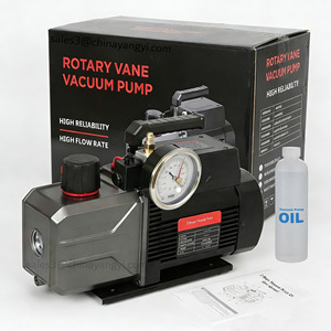 Pompe à vide rotative à mini-vanne haute performance 80 mm avec électrovanne, légère et portable pour la réparation des systèmes de climatisation et de réfrigération - Product Image 1