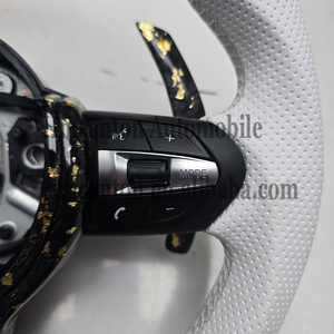 Volant de direction en cuir et fibre de carbone forgée pour BMW Série 5 F30 F10 F32 F90 F80 F82 F87 - Product Image 2