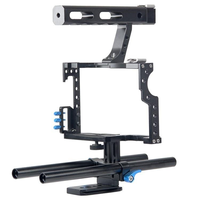 ZSYB Cage de stabilisation ergonomique portable en aluminium avec poignée, capacité 5 kg, pour appareils photo numériques A7R4/A7R3/A7R2/A7R1 Pro