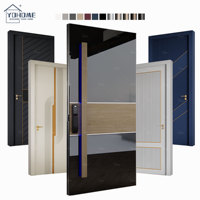 Portes d'entrée pour villa américaine personnalisées Porte d'entrée principale moderne Porte d'entrée pivotante en acier inoxydable Porte d'entrée résidentielle de sécurité extérieure
