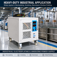 Redresseur industriel IGBT 1KVA 12V 1000A 12KW CE pour électrolyse d'anodisation à refroidissement forcé haute efficacité