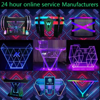 Mesa de DJ de Metal con Logotipo Personalizado al por Mayor, con Reproductor de Discos LED para Bares y Discotecas - Acción de Gracias, Navidad y Año Nuevo