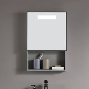 <span class=keywords><strong>Meuble</strong></span> <span class=keywords><strong>de</strong></span> <span class=keywords><strong>salle</strong></span> <span class=keywords><strong>de</strong></span> <span class=keywords><strong>bain</strong></span> moderne en aluminium avec miroir mural, rangement résistant à l'eau et <span class=keywords><strong>lavabo</strong></span> en céramique intégré - Product Image 3