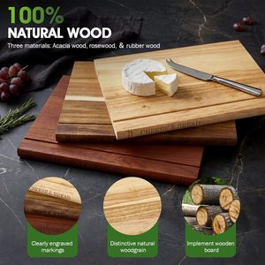 Ensemble de planches à découper en bois pour <span class=keywords><strong>la</strong></span> <span class=keywords><strong>cuisine</strong></span>, ensemble de 3 pièces, adapté aux légumes, au <span class=keywords><strong>fromage</strong></span> et à <span class=keywords><strong>la</strong></span> viande, cadeau unique pour les cuisiniers à domicile - Product Image 4