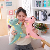 Boneka Dinosaurus Tyrannosaurus Rex Lisa Baru, Mainan Plush Super Lembut Isi Kapas PP, Bantal Besar, Hadiah Anak-Anak
