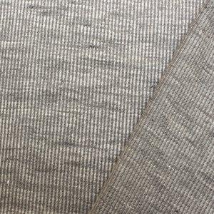Tissu tricoté en jersey mélangé rayé 70% lin 30% polyester anti-bactérien pour t-shirt de sport - Product Image 3