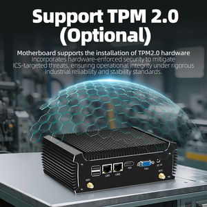 工业迷你电脑4核英特尔I3 I5处理器双RS485 COM双RJ45局域网<span class=keywords><strong>Linux</strong></span>嵌入式微型台式电脑 - Product Image 2