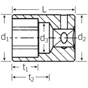 Stahlwille-01030014 1/4 ''ประแจซ็อกเก็ตมือ4018754000395 1/4" - Product Image 2