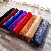 Tapis de Prière Musulman Turc pour Pèlerinage, Couverture de Prière à Impression 3D, Tapis de Prière Musulman avec Pompon