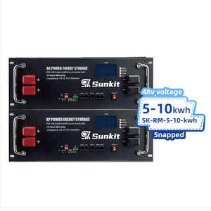 Batería de iones de litio SUNKIT de 5 kWh, 51.2 V, 100 Ah, de alta calidad y resistencia a altas temperaturas, para montaje en rack, producto estrella de fábrica. - Product Image 1