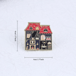 Maison hantée de <span class=keywords><strong>Ghost</strong></span> <span class=keywords><strong>Town</strong></span> Personnalité effrayante d'Halloween Insigne en alliage unique, épingle en émail. Épingles de sac à dos, etc. - Product Image 4