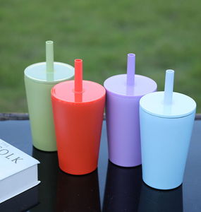 2026 Luxury Plastic Tumbler <b>with</b> <b>Straw</b> Wholesale Custom Logo Double Wall Reusable Water Bottle Matte Finish Pastel Color Cup - Product Image 3