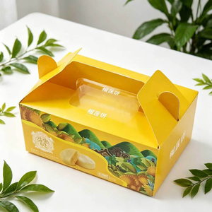 Boîtes d'emballage pour pâtisserie au design ethnique traditionnel personnalisé, fabrication directe, recyclables, de qualité alimentaire, boîte cadeau pour boulangerie avec poigné<span class=keywords><strong>e</strong></span> - Product Image 4