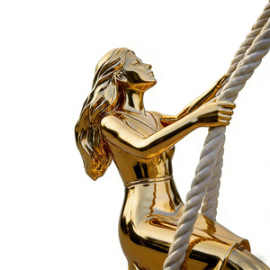 Scultura Gigante Personalizzata di Ragazza Lunare Illuminata in Vetroresina, 10 Piedi di Altezza - Product Image 4