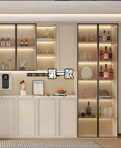 Custom Huipinju Wine Display <b>Cabinet</b> for Home Solid Wood with Glass for Living Room and Dining Room - Product Image 5