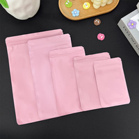 Sacs refermables mats rose en CPP, sacs opaque à fermeture éclair, pochettes vides, emballages élégants pour bijoux, petits cadeaux, sacs pour boîtes mystères