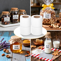Vente flash - Rouleau d'étiquettes thermiques sans papier avec support sensible à la chaleur |   Sans doublure, auto-adhésif, haute qualité pour l'emballage alimentaire