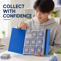 Classeur Premium pour Cartes à Collectionner à 9 Poches, 360 Emplacements, Album de Cartes à Chargement Latéral, Pochette Étanche en Cuir PU pour Rangement de Cartes de Jeu