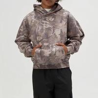 Sweat à capuche d'hiver personnalisé camouflage arbre lumineux 100% Coton, motif Branche Forest, coupe oversize et carrée, épais, coupe-vent, pour homme, pour l'extérieur