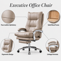 Chaise de bureau de direction ALINUNU, directement de l'usine, chaise de bureau ergonomique à dossier haut avec coussin d'assise épaissi