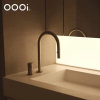 Robinet mitigeur de lavabo d'évier de cuisine à poignée unique avec pulvérisateur rétractable Vente chaude