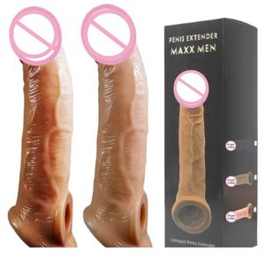 ソフトペニス拡大袖コックリング遅延射精強く拡大エクステンダーディックカバー大人の男性用おもちゃ - Product Image 2