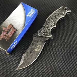 Nuevo Cuchillo Plegable 3D con Mango en Relieve para Supervivencia, Caza, Camping, Bushcraft, EDC, DIY, OEM, Hoja 5CR13MOV, Acero Inoxidable 420 - Product Image 5